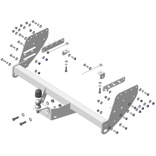 Фаркоп ZincaR на Mitsubishi L 200 2006-2010 Арт. ZM301FE (полностью оцинкованный)