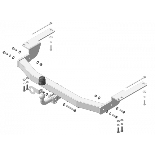 Фаркоп ZincaR на Toyota Land Cruiser Prado 150 2009-2023 Арт. ZT103A (полностью оцинкованный)