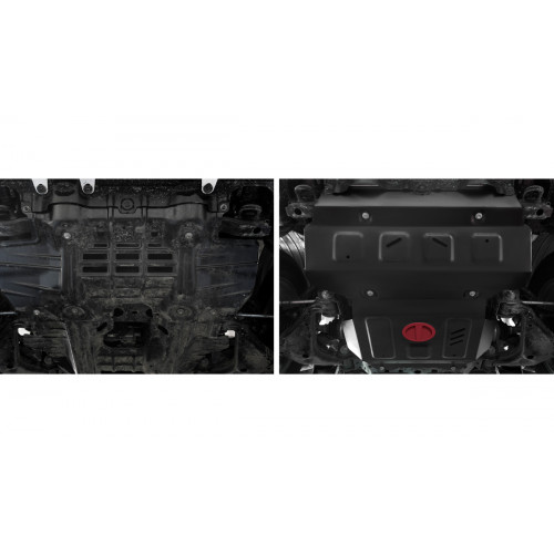 Защита Картера двигателя, Радиатора АвтоБроня для Toyota Fortuner 2020- II AN160 рестайлинг, Сталь 45778 мм - Арт. 1.09501.1